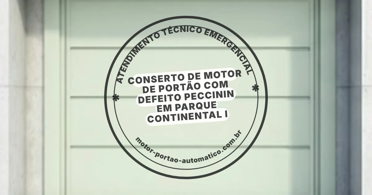 Conserto e instalação de portão automático em Parque Continental I