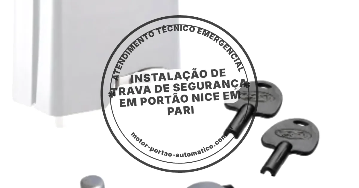 Conserto e instalação de portão automático em portão Nice em Pari
