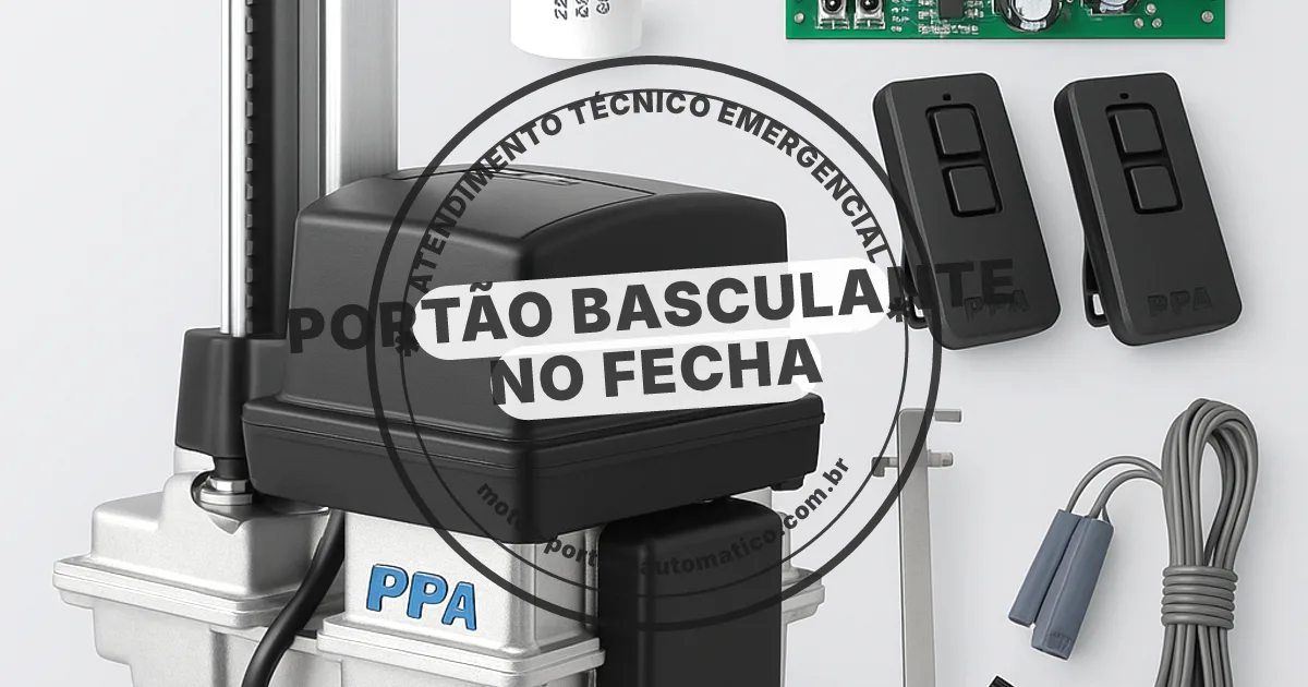 Conserto e instalação de portão automático em Basculante No Fecha