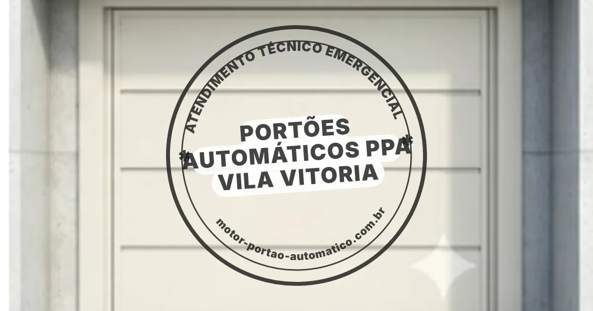 Conserto e instalação de portão automático em Ppa Vila Vitoria