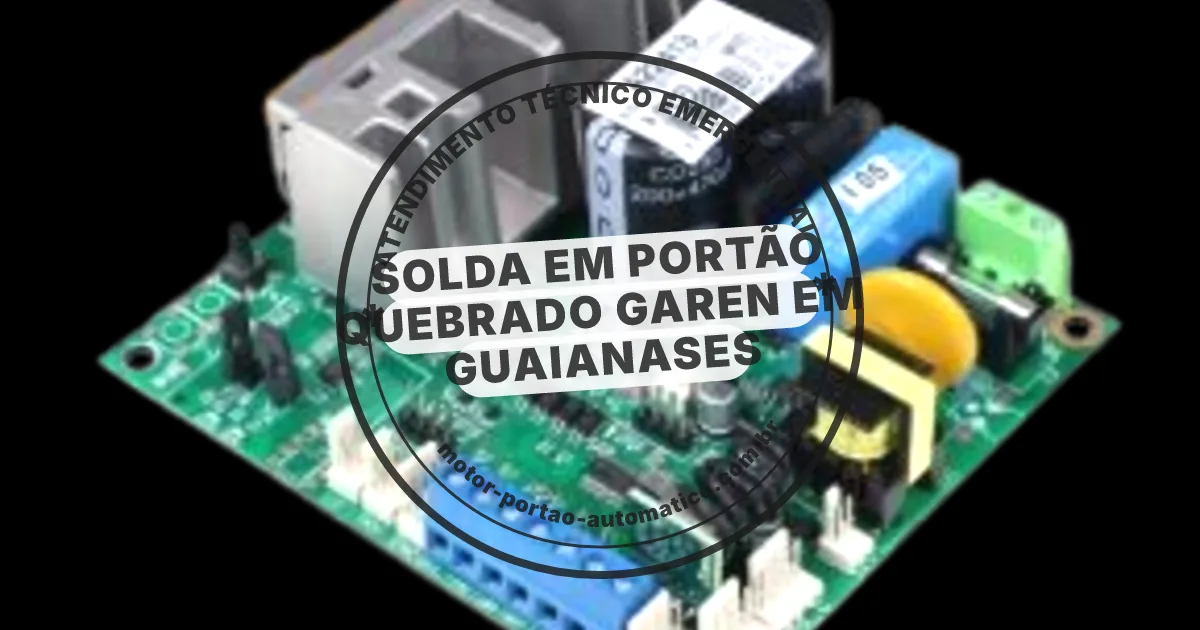 Conserto e instalação de portão automático em portão quebrado Garen em Guaianases